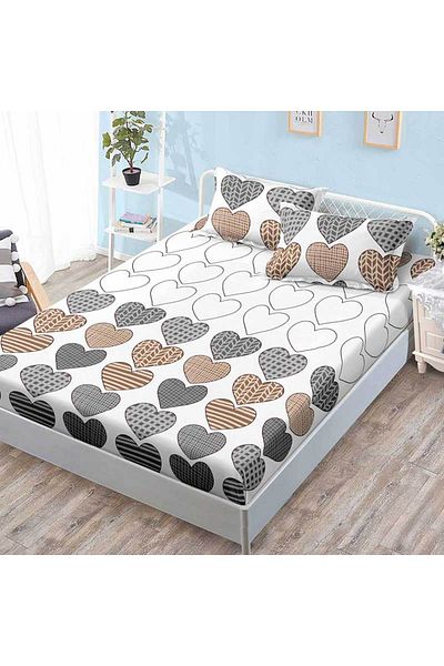 Patul FINET Bed Cover with Elastic + 2 Pillowcases, Pucioasa, Double Bed 180x200