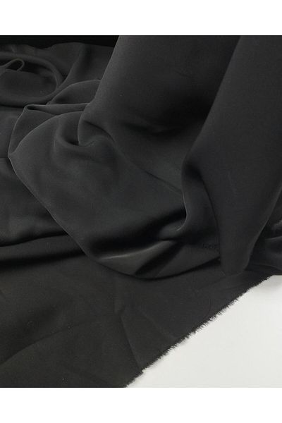 Kumaş Parça Thin Crepe in Black Color Width: 150
