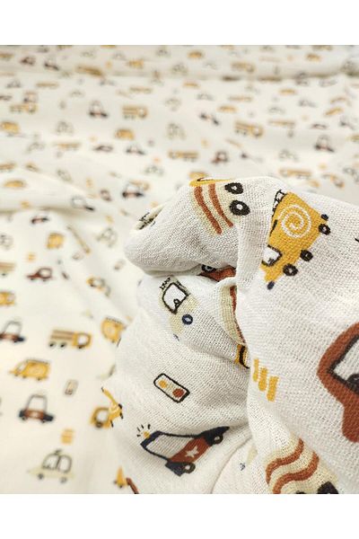 Kumaş Parça Car Patterned Cotton Woven Width: 160