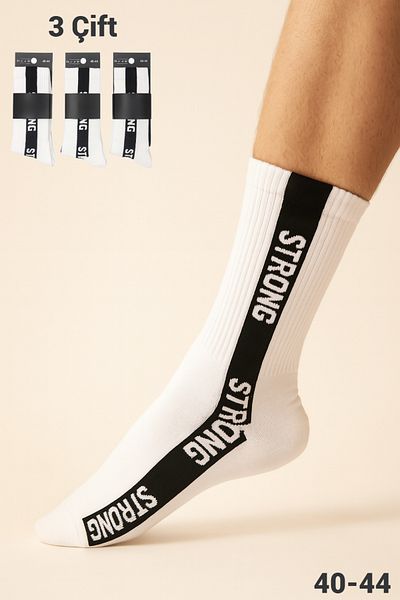 FeelWear Strong 3 Pairs High Quality Cotton Stitched Sports Casual Socks 40-44