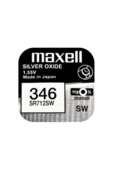 Maxell Baterie tip pastilă pentru ceas, Maxell SR712SW 346, 1.55V, 10 mAh, ox...