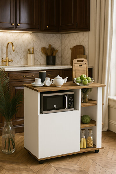 NESTRO ☕ Bozlale Mikrodalga & Kahve Dolabı | Şık ve Fonksiyonel Çok Amaçlı Do...