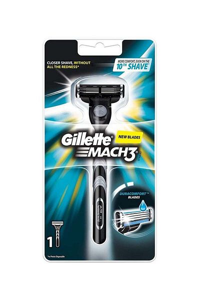 Gillette Mach3 Razor With Blade Silver/Black