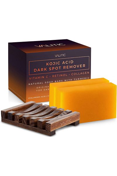 KOJIC ACID Kojic Acid Dark Spot Removal Soap, Natural Soap Bars with Turmeric, Vitamin C