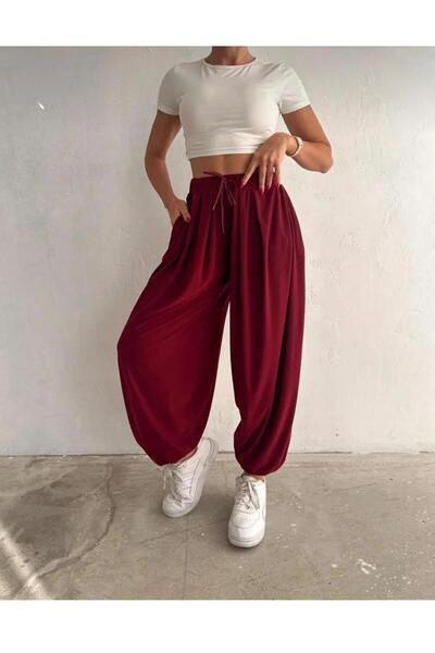 Butic Sandy Fabric Women's Baggy Trousers
