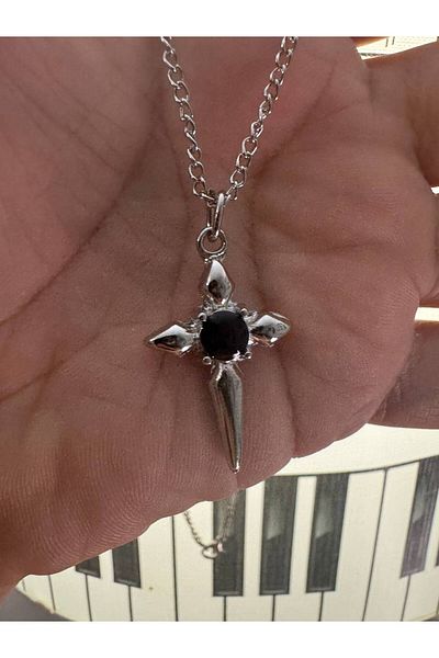 Herşey Nota Cross Model Unisex Necklace – 60 cm Chain, Classic and Meaningful Design
