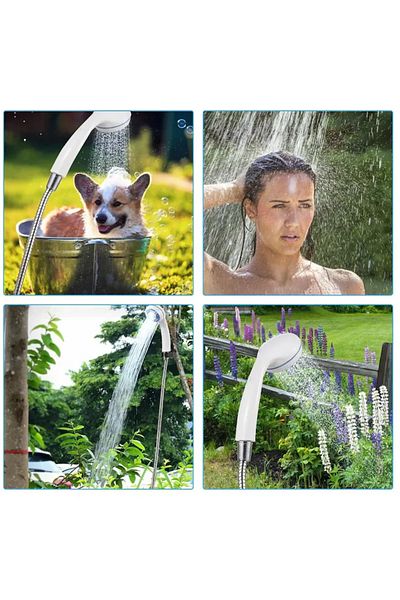 OEM Portable Camping Shower, Pressure Plate, Support For Any Surface, Usb Charging, 2200 Mah