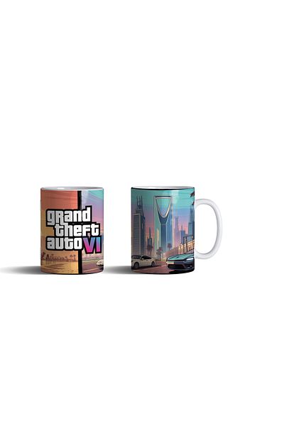 MECKSA Grand Theft Auto 6 Design Ksa Theme Coffee Cup 11 oz