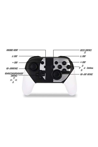 COOYA Switch Pro Controller With NFC And Wake Function- wireless, Solid White | Protective, Durable
