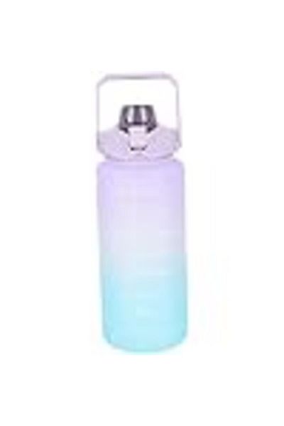 COOYA Large Capacity 2000ml Gradient Plastic Water Cup Portable Water Holder Handle for Home/Office
