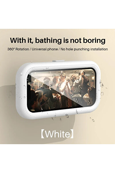 Choice حامل هاتف خلوي J83 أبيض اللون، قابل للتعديل، لاصق، مثبت على الحائط، مق...