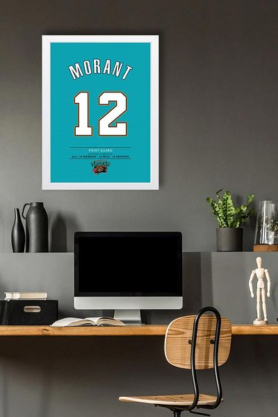 Saturn Tricou Ja Morant cu cadru - Memphis Grizzlies NBA Jersey