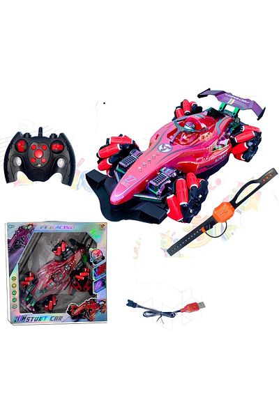 Toybox Gesture Sensing Stunt Rc Cars, 4 Wheel Drive Drift Stunt Remote Control Race Toy with Lights Music