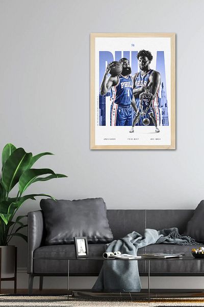 Saturn Pictură înrămată de James Harden - Pictură poster NBA de baschet