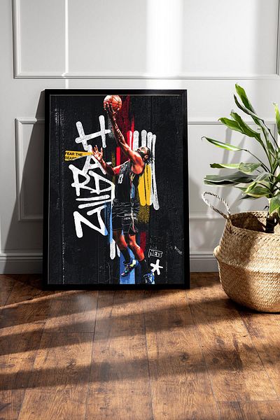 Saturn Pictură înrămată de James Harden - Pictură poster NBA de baschet