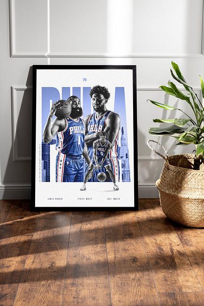 Saturn Pictură înrămată de James Harden - Pictură poster NBA de baschet
