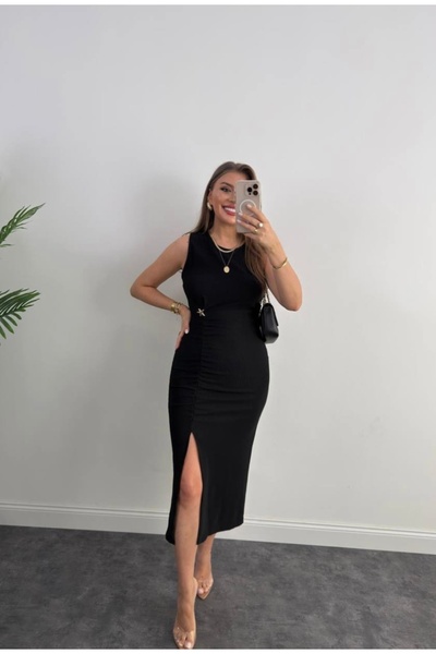 viyan butik Dress with slits