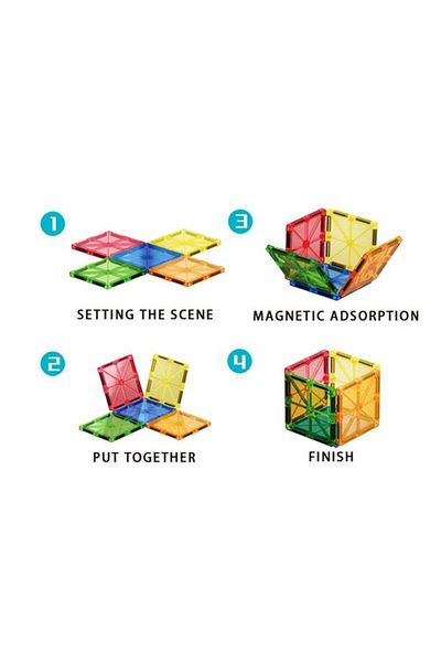 COOYA 48-piece magnetic building block toy set, free to build and create, for children aged 3 and above
