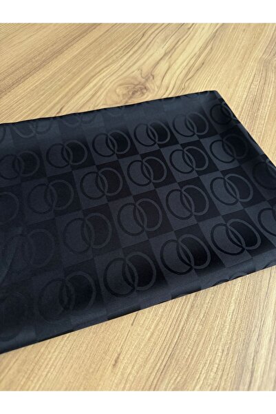 Degs Scarf Jakar Şal OO Desenli İpeksi Şal Siyah