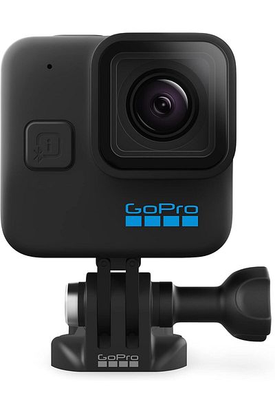 GoPro كاميرا GoPro HERO11 Black Mini - كاميرا أكشن صغيرة الحجم مقاومة للماء مع فيديو فائق الدقة 5.3K60، إطار بدقة 24.7 ميجابكسل