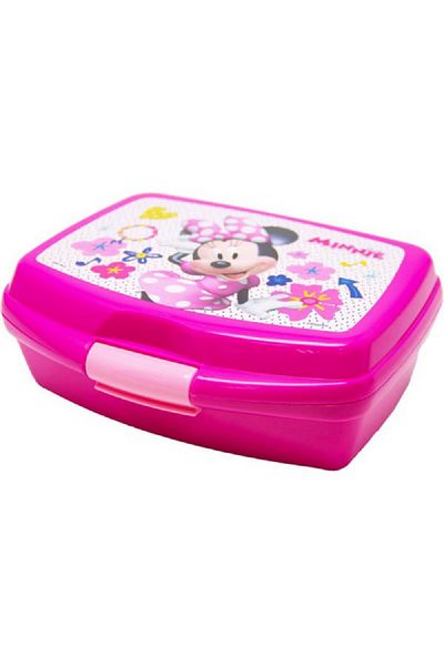 First Kid Minnie Mouse High Quality Durable Rectangular Lunch Box Pink