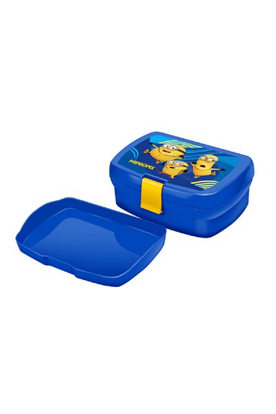 First Kid The Rise of Gru Sandwich Box with Inner Tray Blue and Yellow 630ml