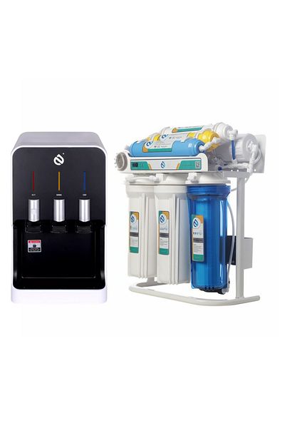 NAQA ALNABEA Luxury Purity Cooler with 7-Stage Water Purifier, Black