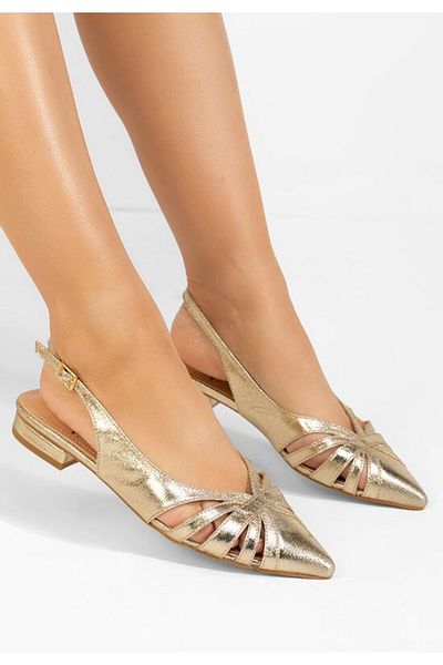 B T Shoes Pantofi slingback Denysa aurii