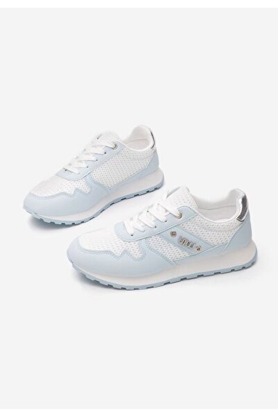 B T Shoes Teniși dama Satina bleu