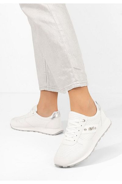 B T Shoes Teniși dama Satina albi