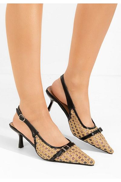 B T Shoes Pantofi slingback Laine negri