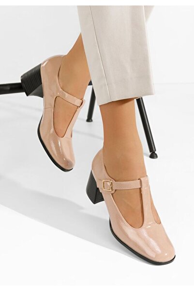 B T Shoes Pantofi cu toc mediu Vesita bej