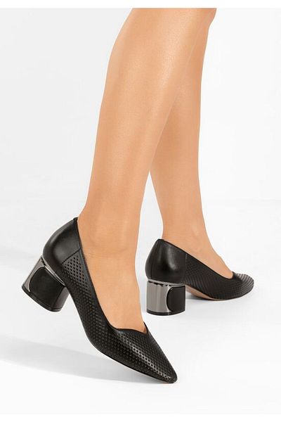 B T Shoes Pantofi cu toc gros Ariael V2 negri