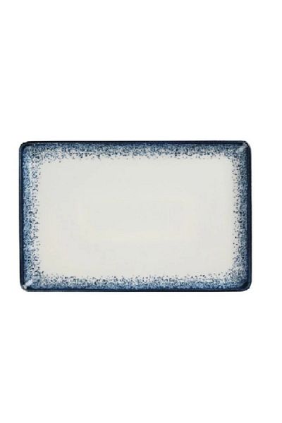 Kütahya Dreams Porcelain Rectangular Flat Plate Blue and White 18 x 13cm