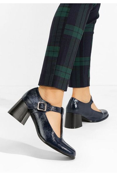 B T Shoes Pantofi cu toc mediu Vesita navy