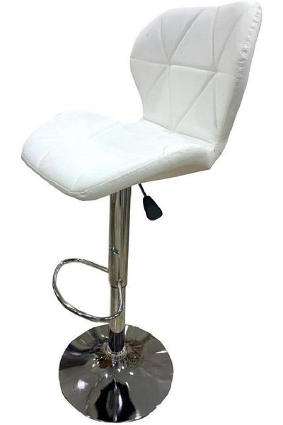 rexa White Adjustable Swivel Bar Stool – Modern Seating for Kitchen & Home Bar