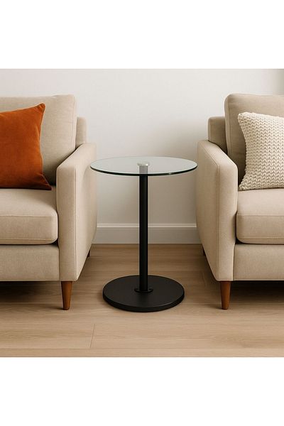 private house Clear glass side table
