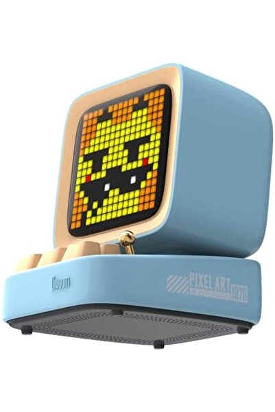 DIVOOM Ditoo-Mic Bluetooth Speaker with Karaoke Microphone - RGB Keyboard and Pixel Display (Blue)