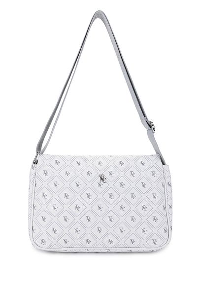 Tamer Tanca Women's Vegan White Pattern Shoulder Bag