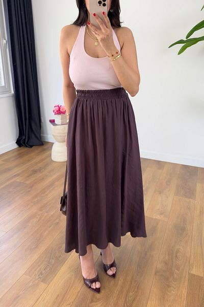 BİRCANÇİL Sabrina Plum Pocket Detailed Skirt