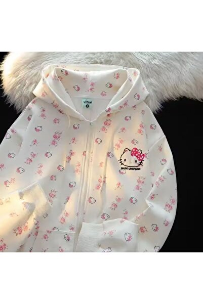 Touz Moda Sanrio Anime Kawaii Hello Kitty Detail Hırka