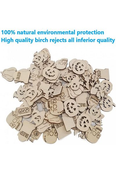 Jingyukj Set of 14 Halloween decorations Jingyukj, wood, white, 3m
