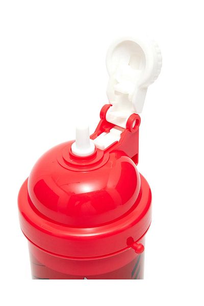 First Kid Spiderman Kids Drinking Water Bottle with Strap Red and White 500ml