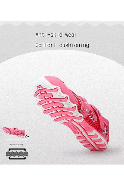 Wishliker children's sandals, polyester/rubber, red/white, 28