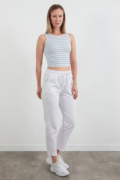 Fulla Moda Body cu guler Halter cu dungi laterale