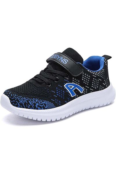Zosyns pantofi sport pentru copii, material textil, negru/albastru, mărimea 30