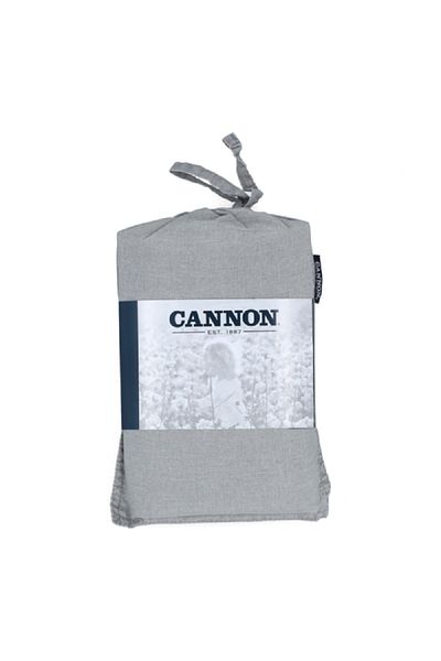 Cannon 2-Piece Stone Washed Premium Cotton Pillow Case Set Dark Grey