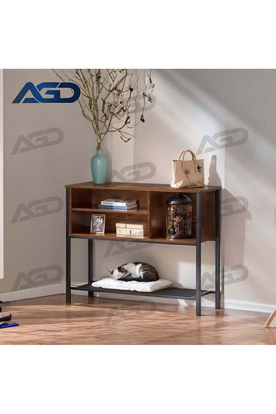 AGD Coffee Storage Cabinet, Entryway Sideboard with Open Storage Shelves, for Kitchen Dining Room, Livin