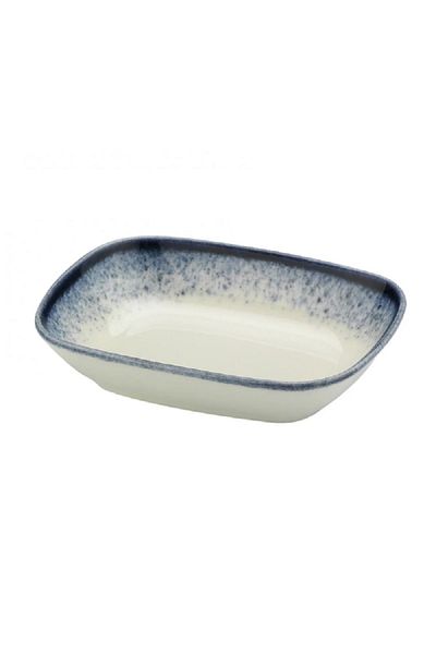 Kütahya Starry Dreams Porcelain Rectangular Bowl Blue and White 14 x 11cm