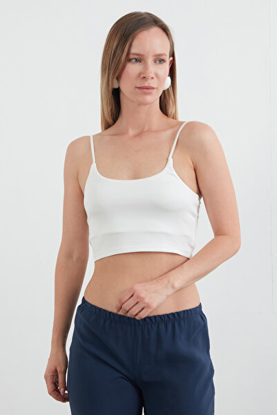 Fulla Moda Basic Crop Bustier with Rope Strap